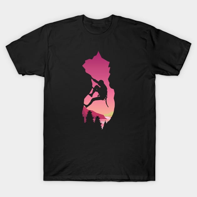 Mountain Climbing | Mountaineer | Climbing sport art T-Shirt by LR_Collections